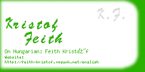 kristof feith business card